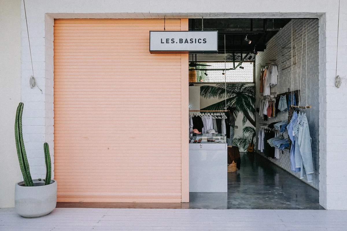 Charming local small business retail storefront on commercial street